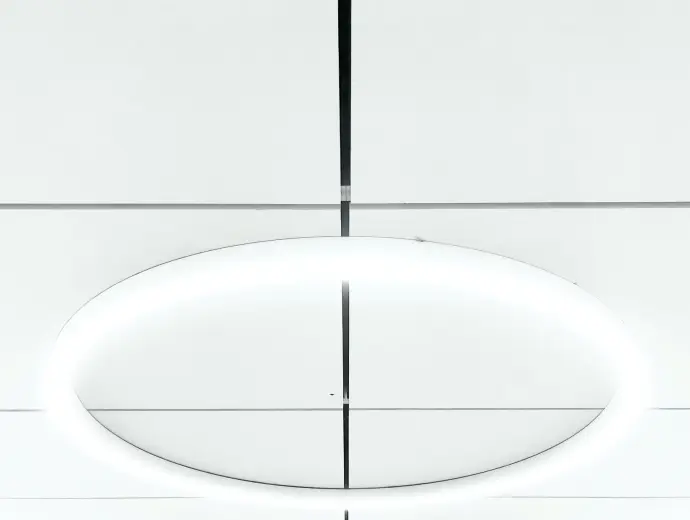 LED fixtures on the lighting grid